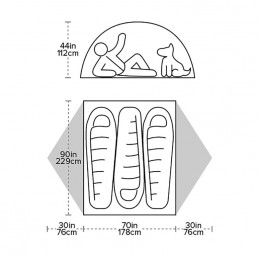 Tente de randonnée Blacktail 3 Green Big AgnesBIG AGNESCroque Montagne