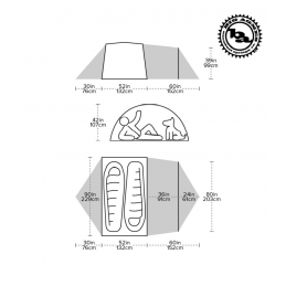 Tente de randonnée Blacktail Hotel 2 Bikepacking Big AgnesBIG AGNESCroque Montagne