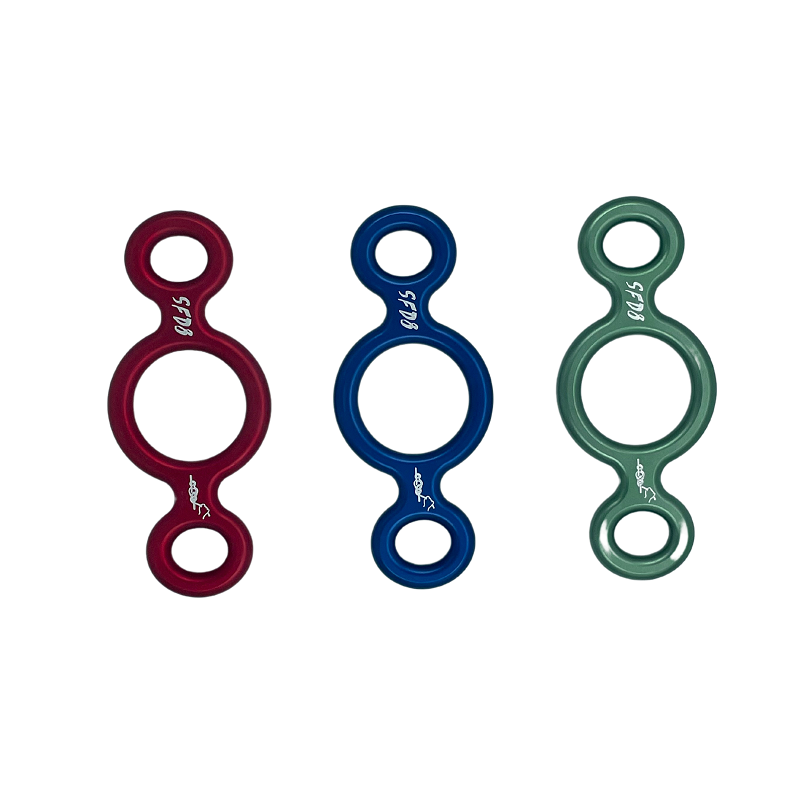 , Descendeur équipeur canyon double 8 Anodisé couleur SFD8, , Croque Montagne