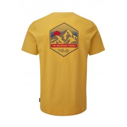Stance_Mountain_Peak_Tee_Sahara_QCB_66_SAH_Back, Tee Shirt coton Stance Mountain Peak homme Rab, RAB, Croque Montagne