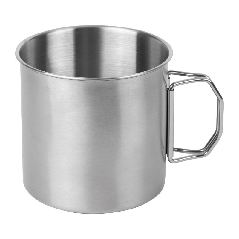 Mug inox poignées rabattables 35cl Cao Camping, Mug inox poignées rabattables 35cl Cao Camping, CAO CAMPING, Croque Montagne