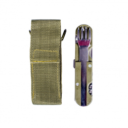 Couteau inox bivouac avec housse Cao Camping, Couteau inox bivouac avec housse Cao Camping, CAO CAMPING, Croque Montagne