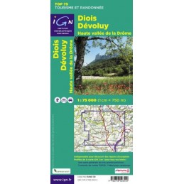 Carte de randonnée IGN Diois, Devoluy, Haute Vallée de la Drôme