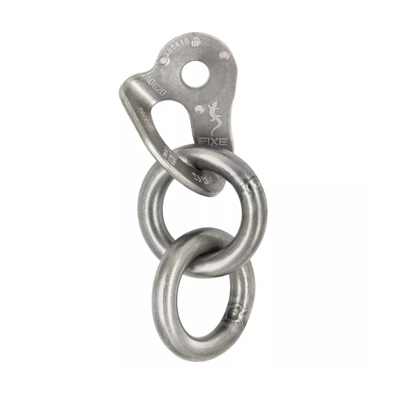 Plaquette Fixe 1 + 2 anneaux A316L D12 Fixe, Plaquette inox Fixe 1 + 2 anneaux A316L D12 Fixe, FIXE, Croque Montagne