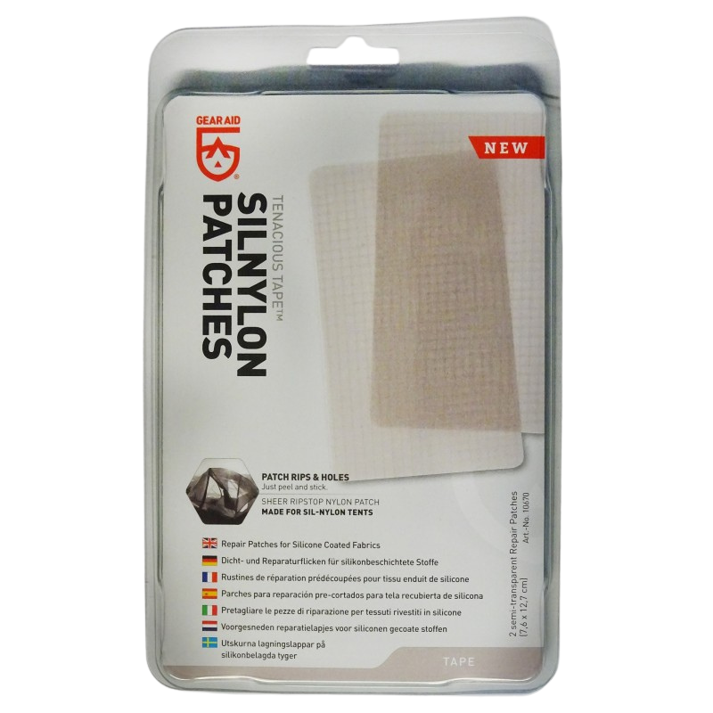 Tenacious Tape Patchs de réparation pour tissus siliconés McNett