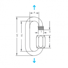Maillon rapide Normal EN Acier Zingué 9 mm Peguet, Maillon rapide Normal EN Acier Zingué 9 mm Peguet, PEGUET, Croque Montagne