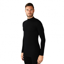 Tee shirt en cachemire col montant homme Iron-Ic, Tee shirt en cachemire col montant homme Iron-Ic, IRON-IC, Croque Montagne