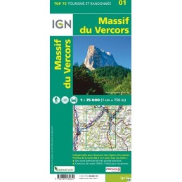 vercors carte ign, Carte vercors topographique IGN TOP 75 Massif du Vercors, IGN, Croque Montagne